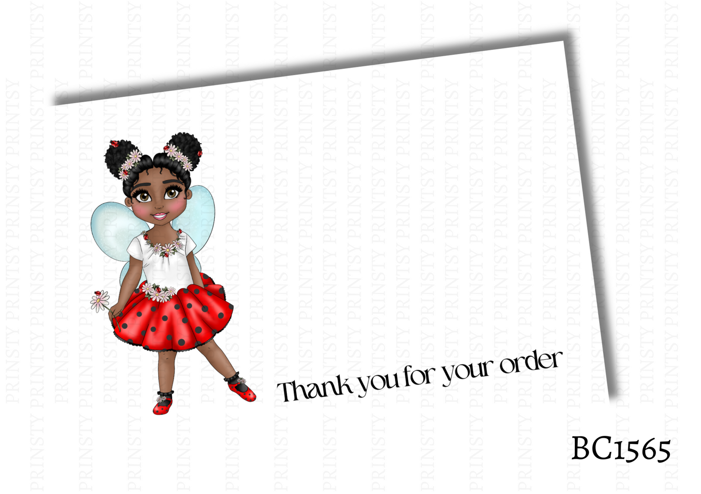 Little Ladybird Dolly Bow Card