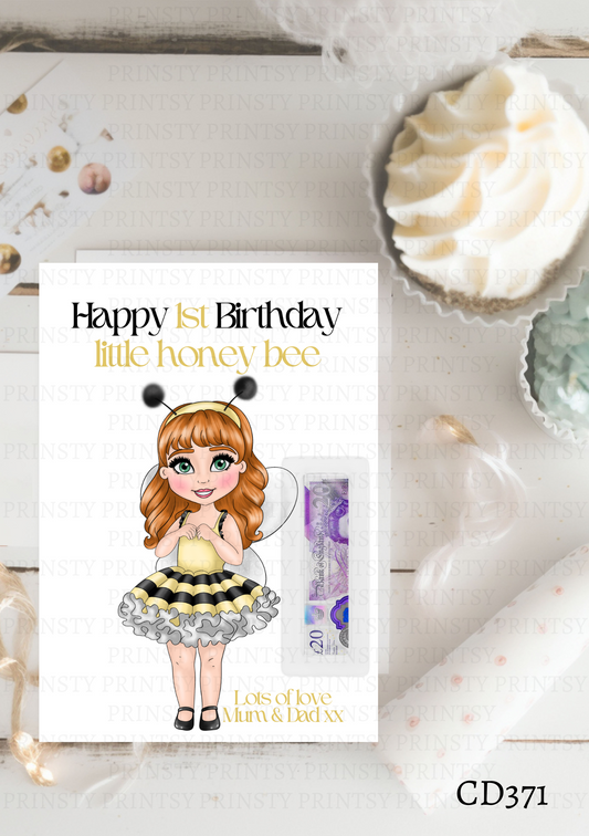 Little Honey Bee Dolly Money Card