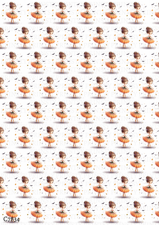 Cute Halloween Ballerina Canvas