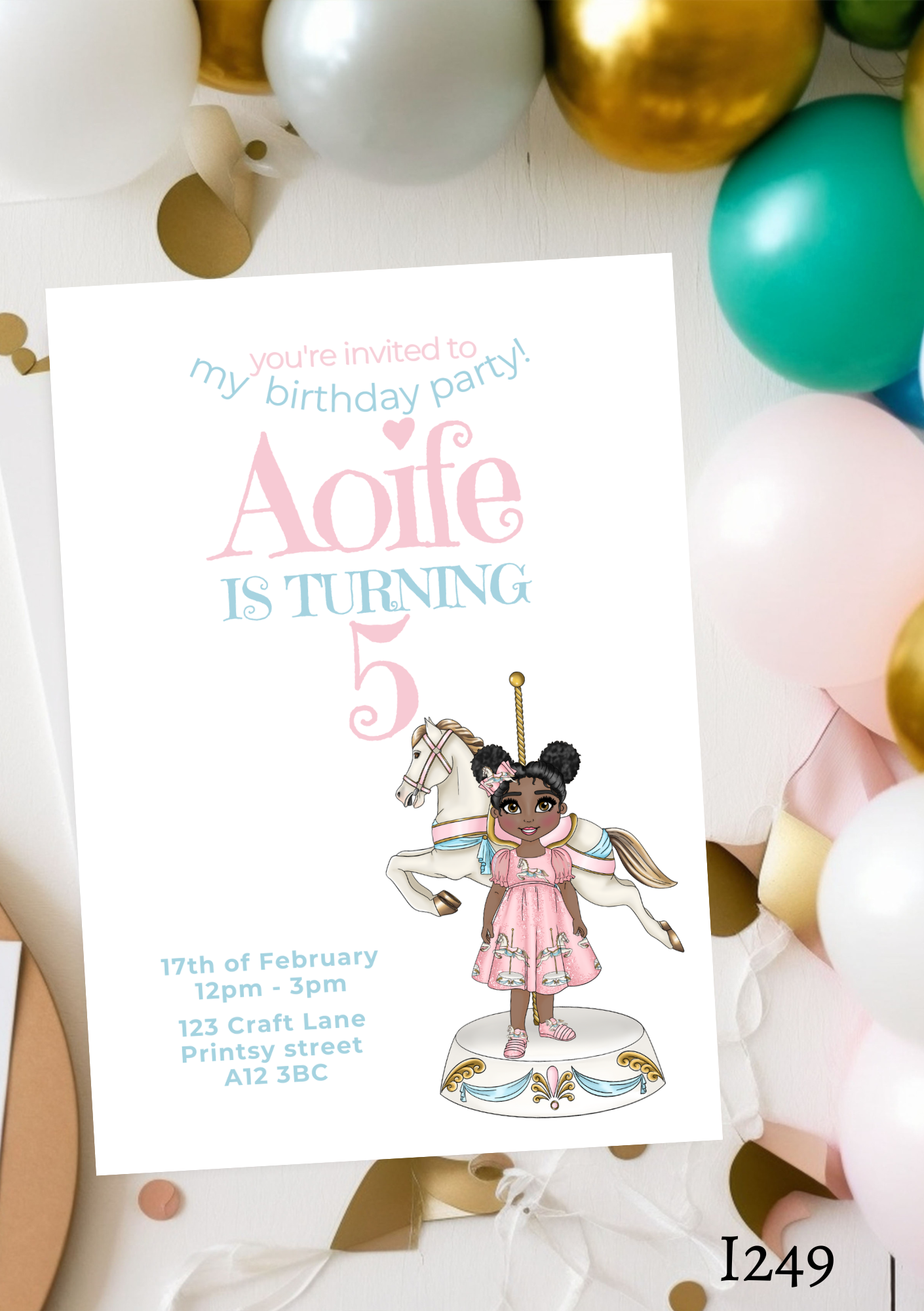 Carousel Dolly Invite