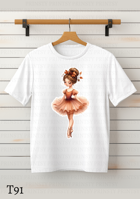 Autumn Ballerina Kids T-Shirt
