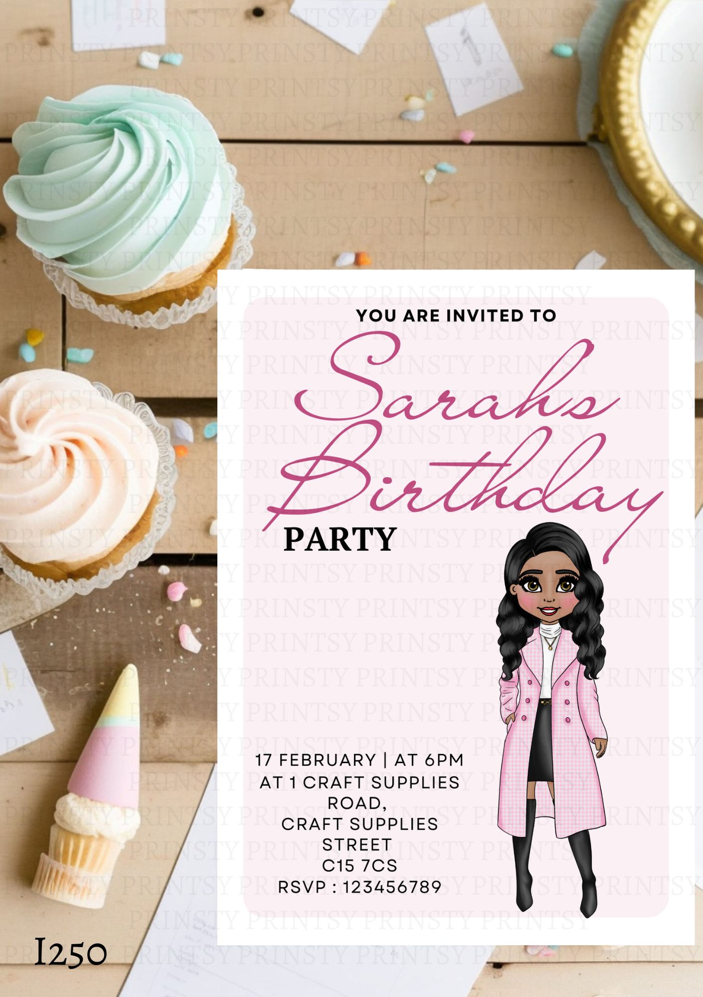 Elegant Dolly Invite