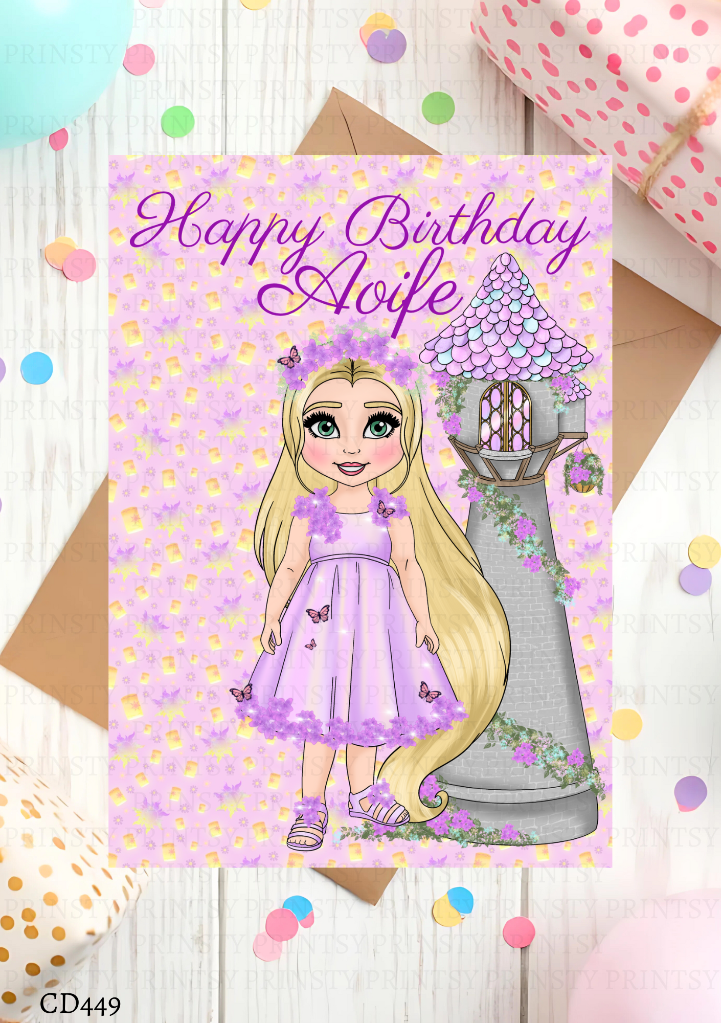 Punzie Dolly Celebration Card