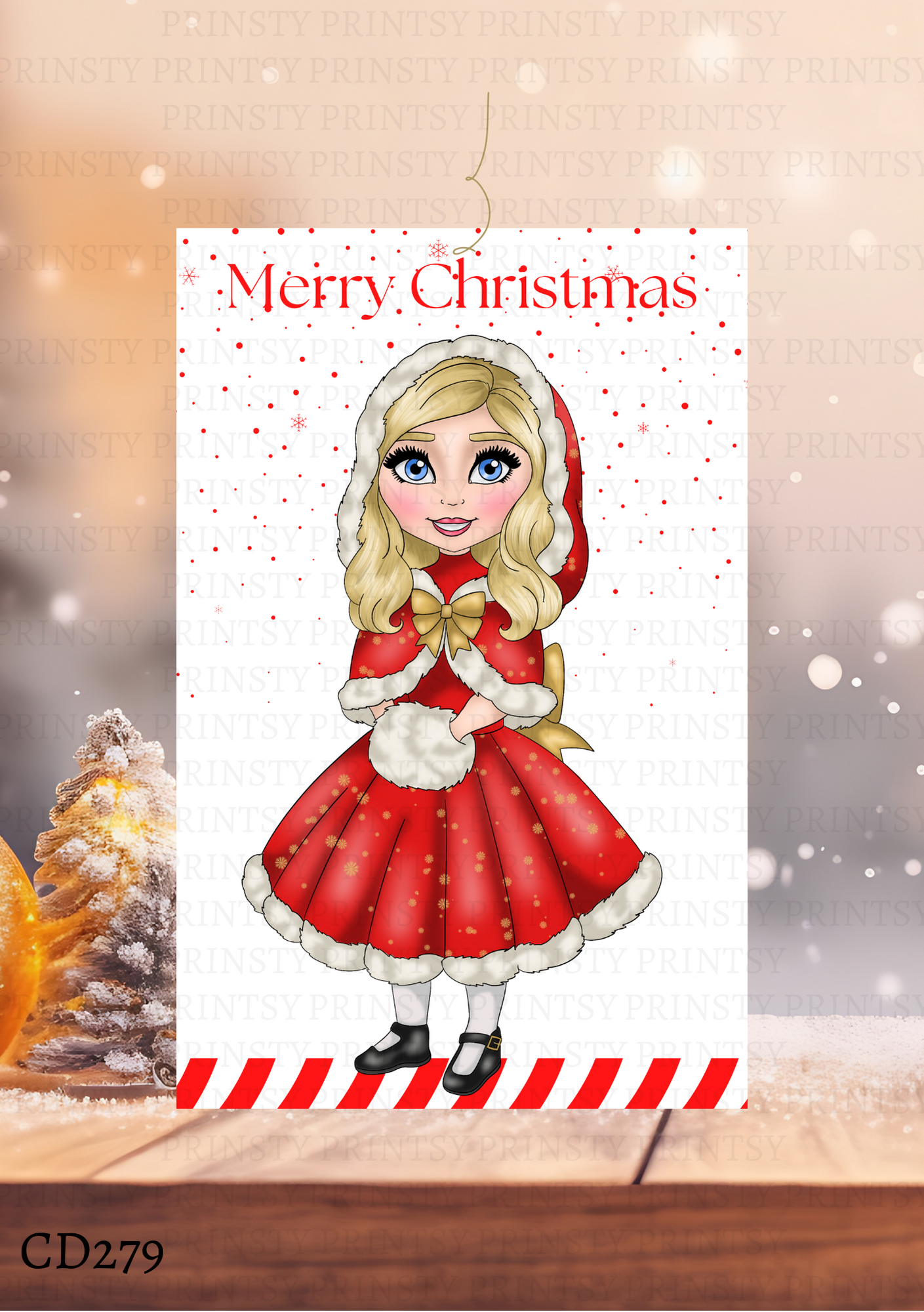 Christmas Dolly Gift Label