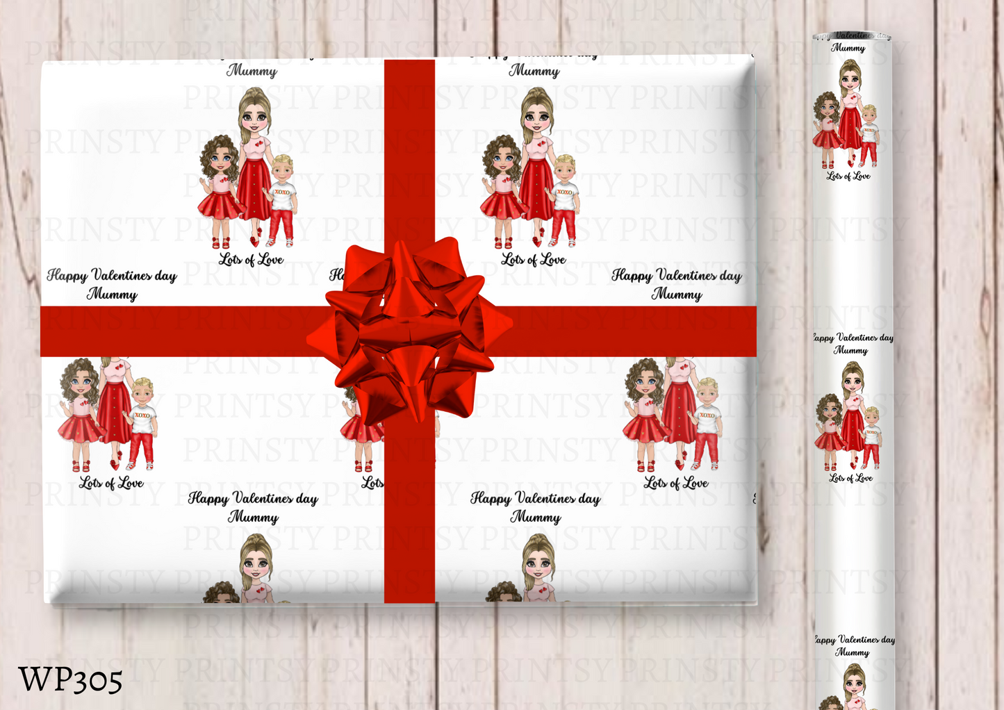 Dolly Valentines Wrapping paper