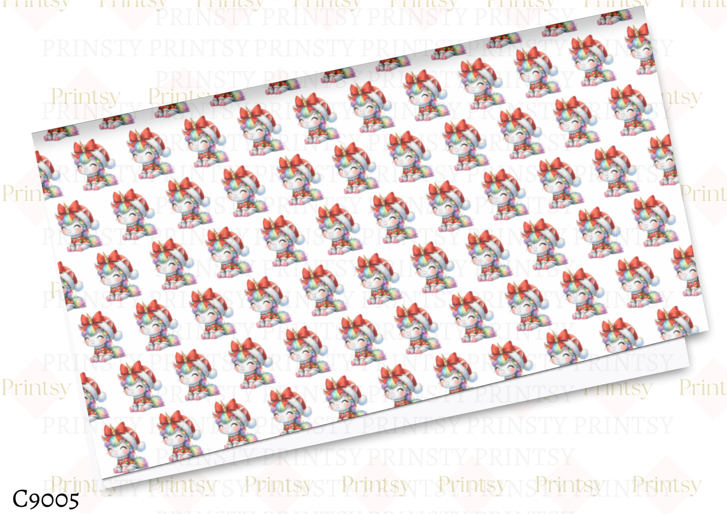 Christmas Unicorn Canvas