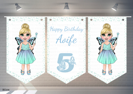 Blue Butterfly Dolly Bunting