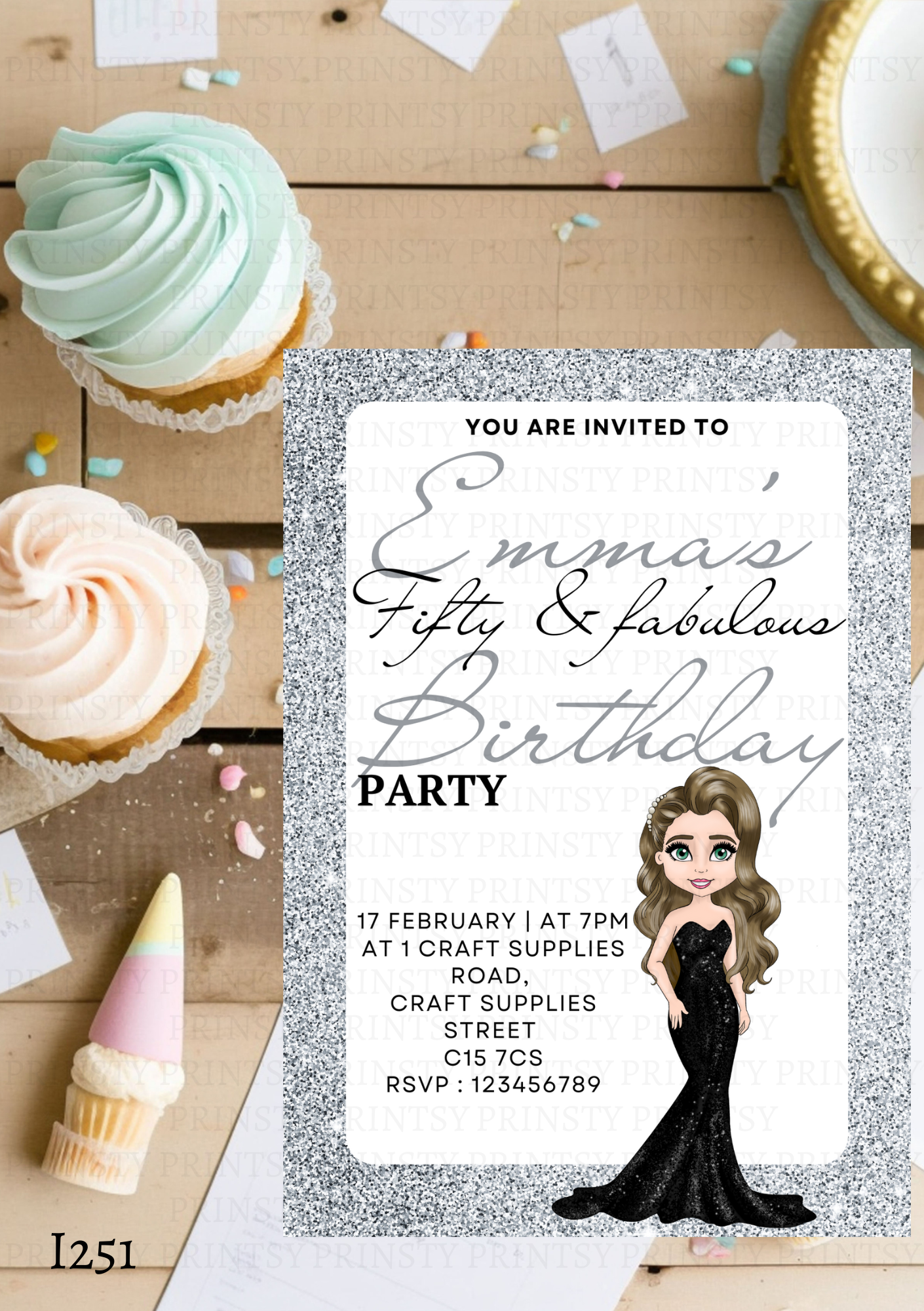 Elegant Dolly Invite