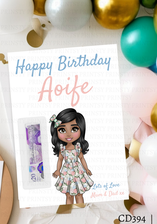 Vintage Dolly Money Card