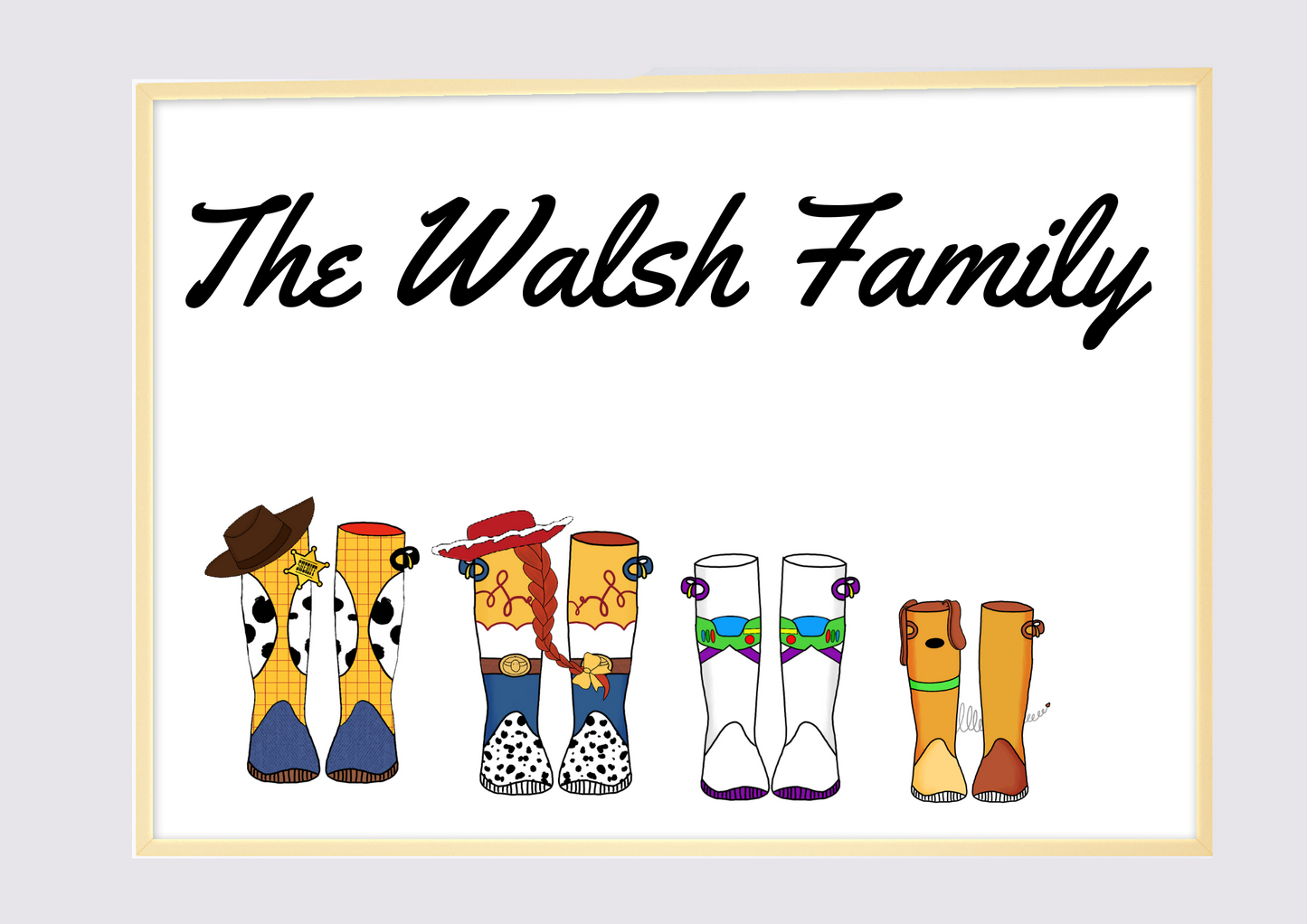 Family Boot Wall Art