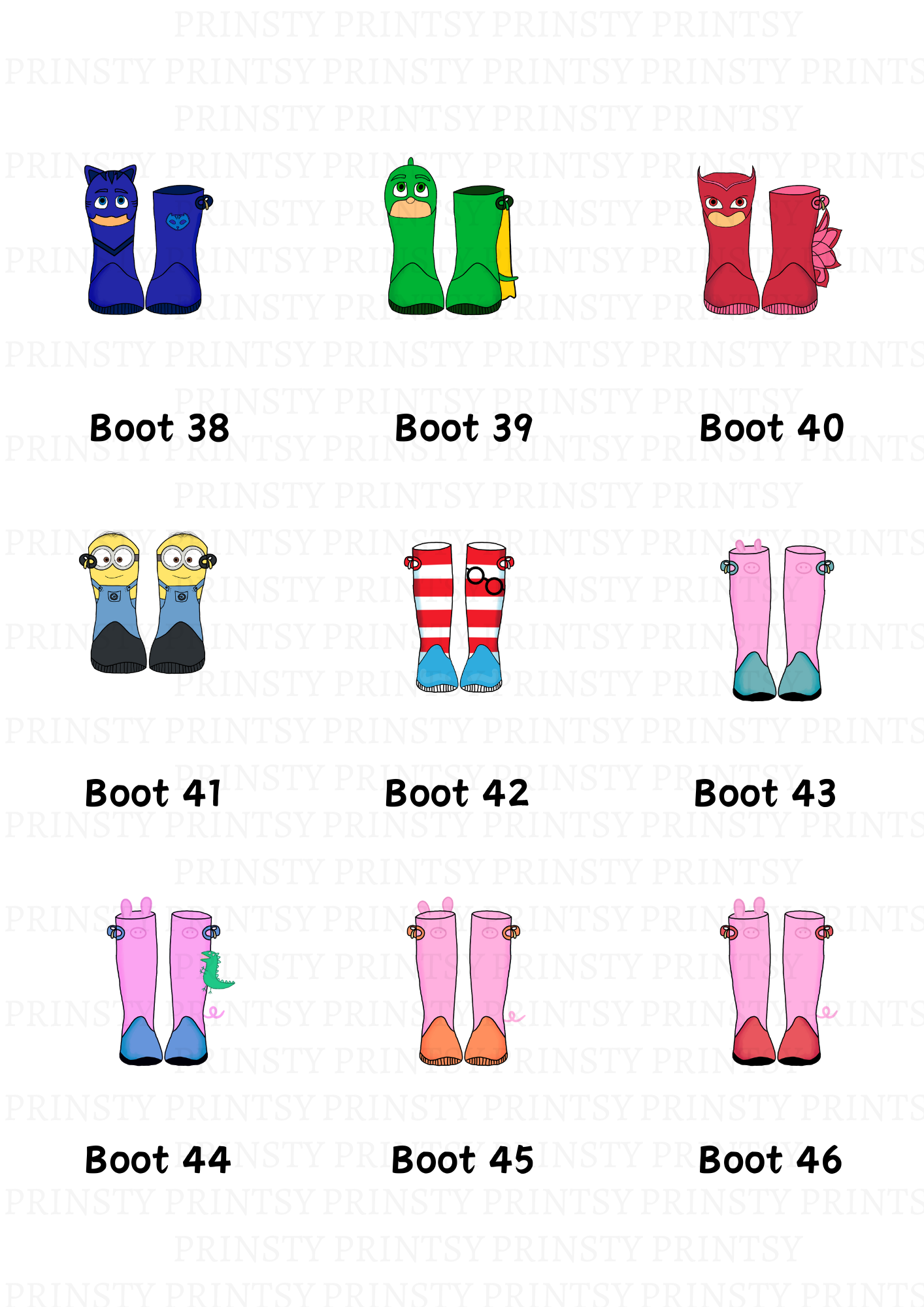 Family Boot Wall Art