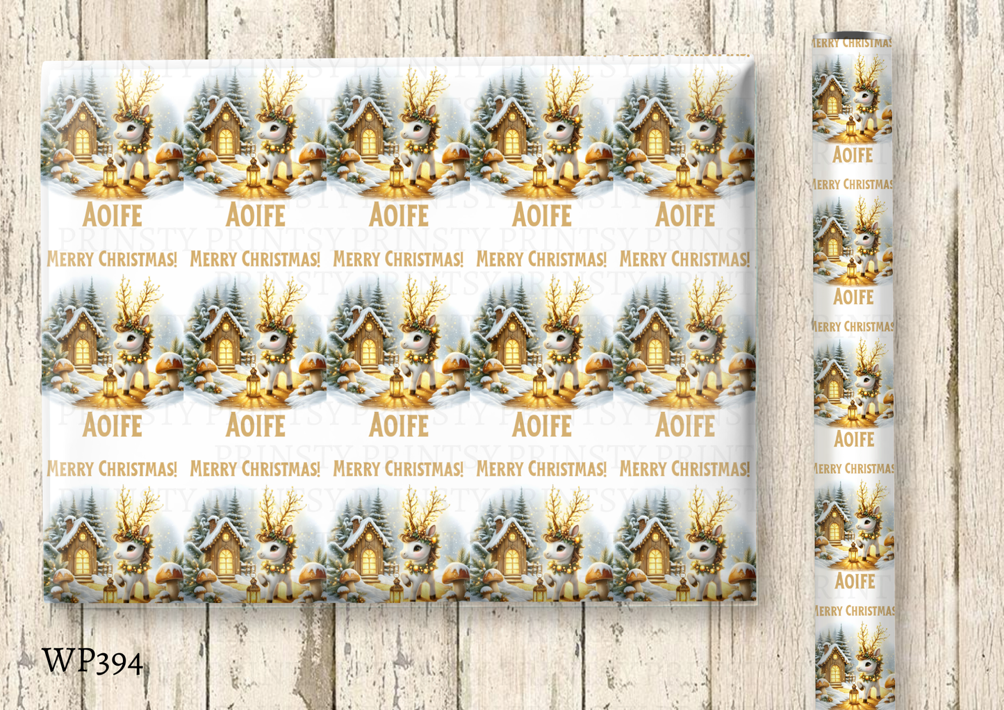 Christmas Unicorn Wrapping Paper