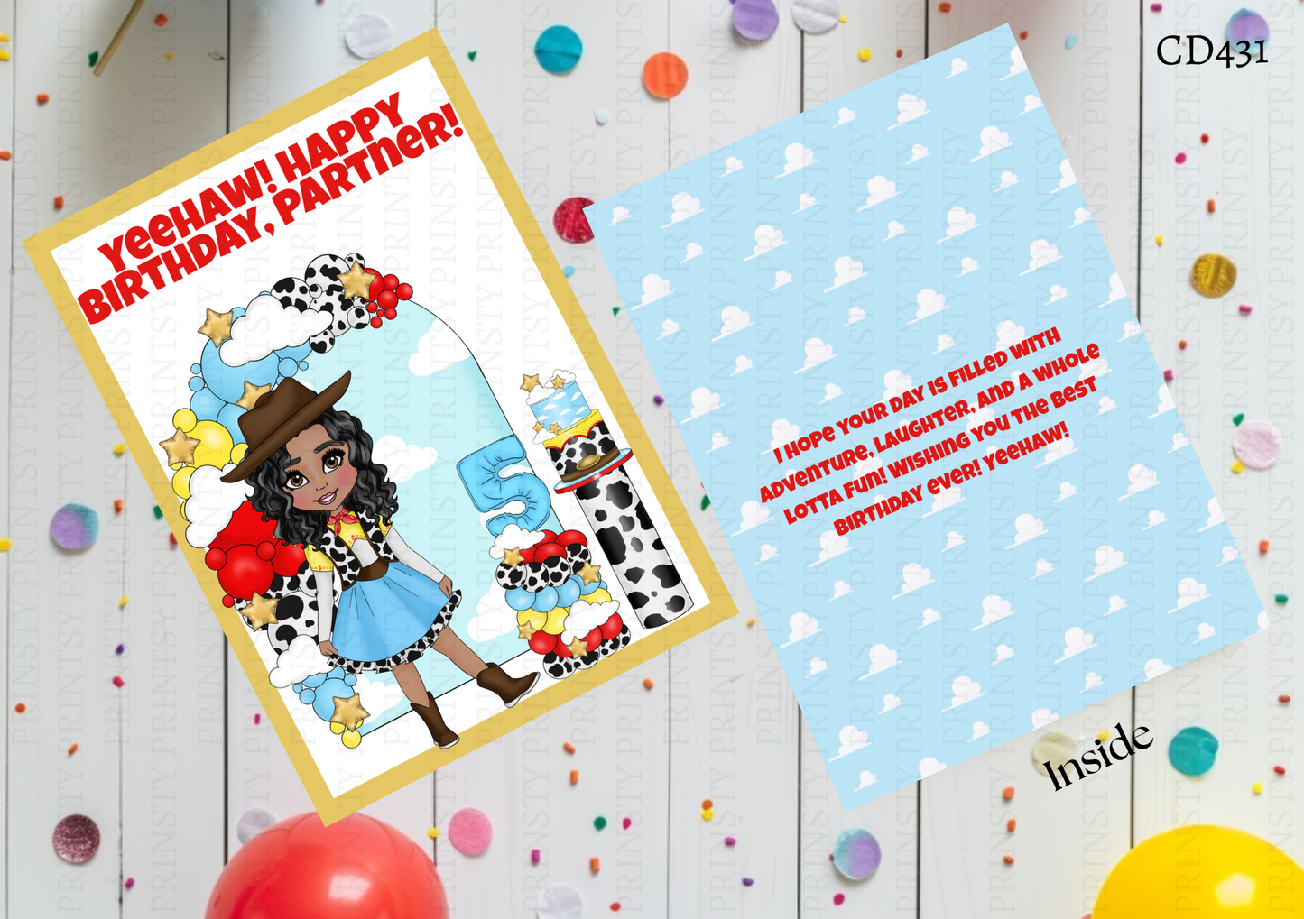 Toy Land Dolly Celebration Card