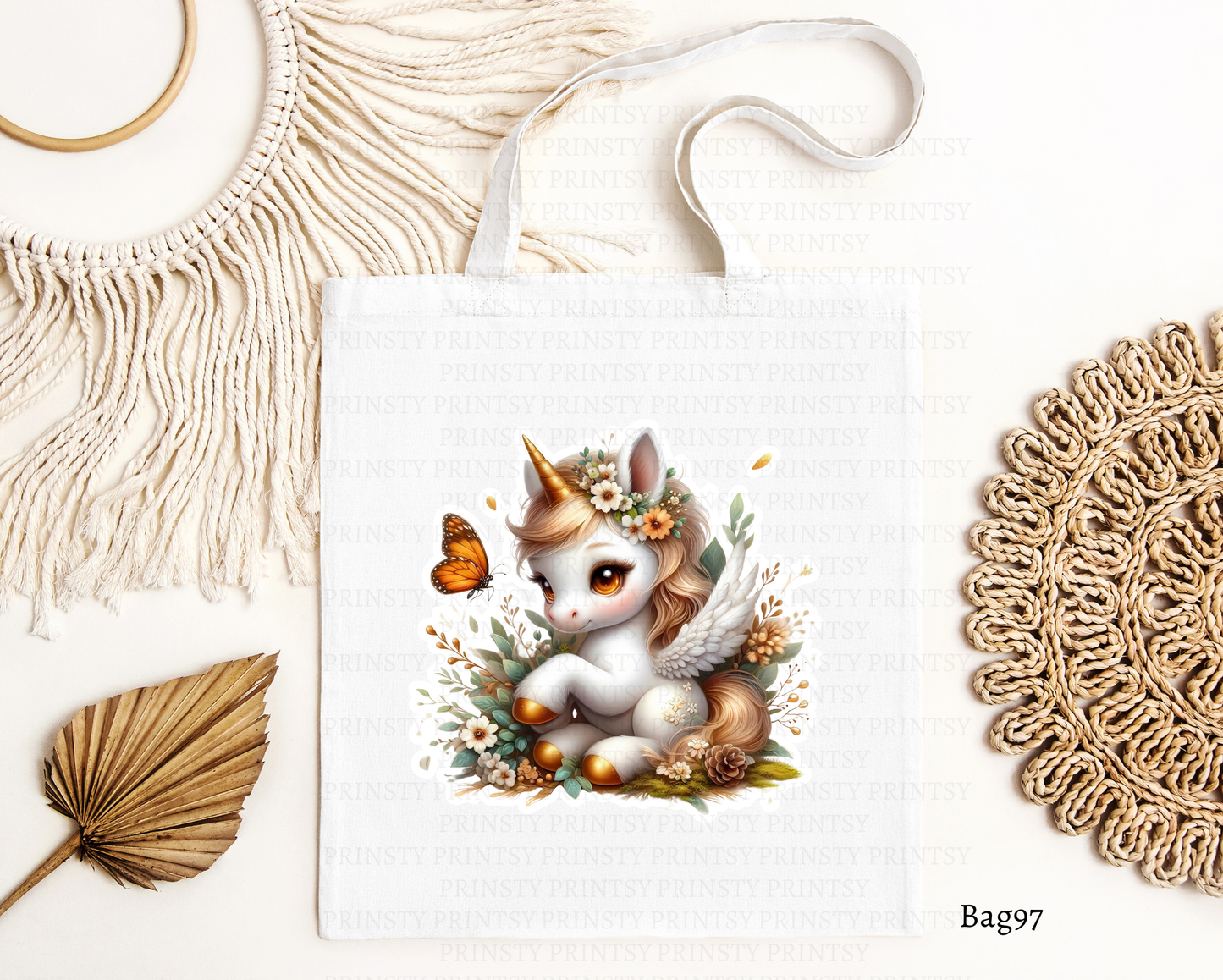 Autumn Unicorn Tote Bag