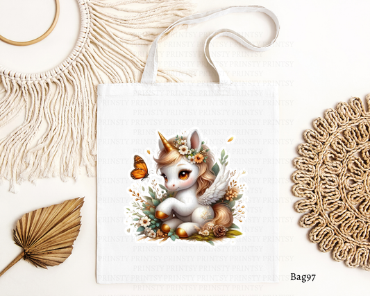 Autumn Unicorn Tote Bag