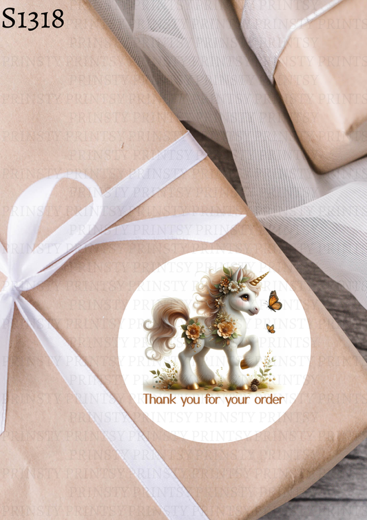 Autumn Unicorn Sticker Sheet