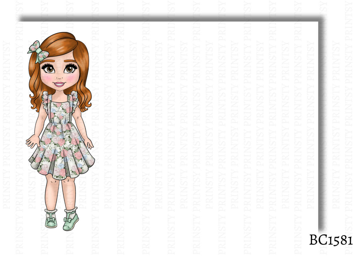 Vintage Dolly Bow Card