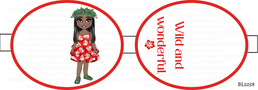 Red Hawaiian Dolly Bow Loop