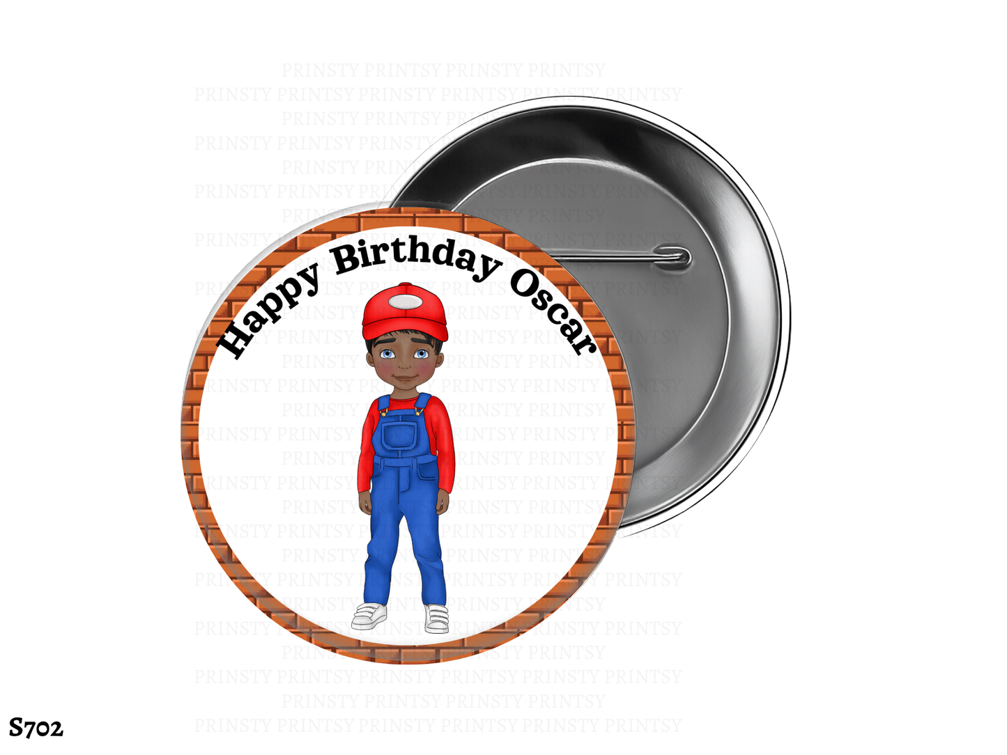 Green and Red Dungarees BowBitz/Badges