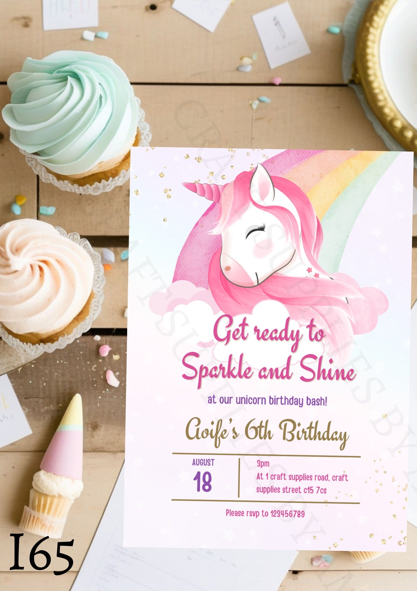 Rainbow Unicorn Invite