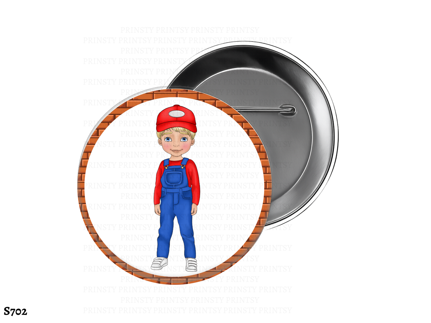 Green and Red Dungarees BowBitz/Badges