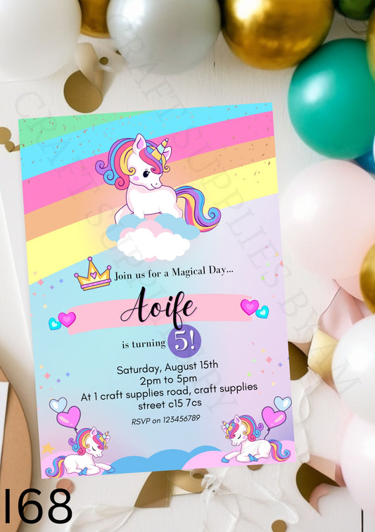 Bright Unicorn Invite