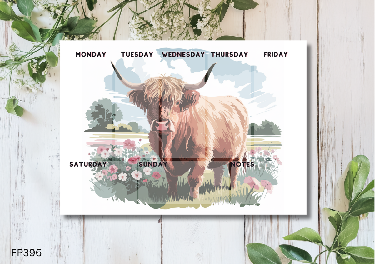 Highland Cow Weekly Planner