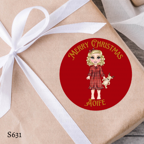 Christmas Dolly Gift Stickers