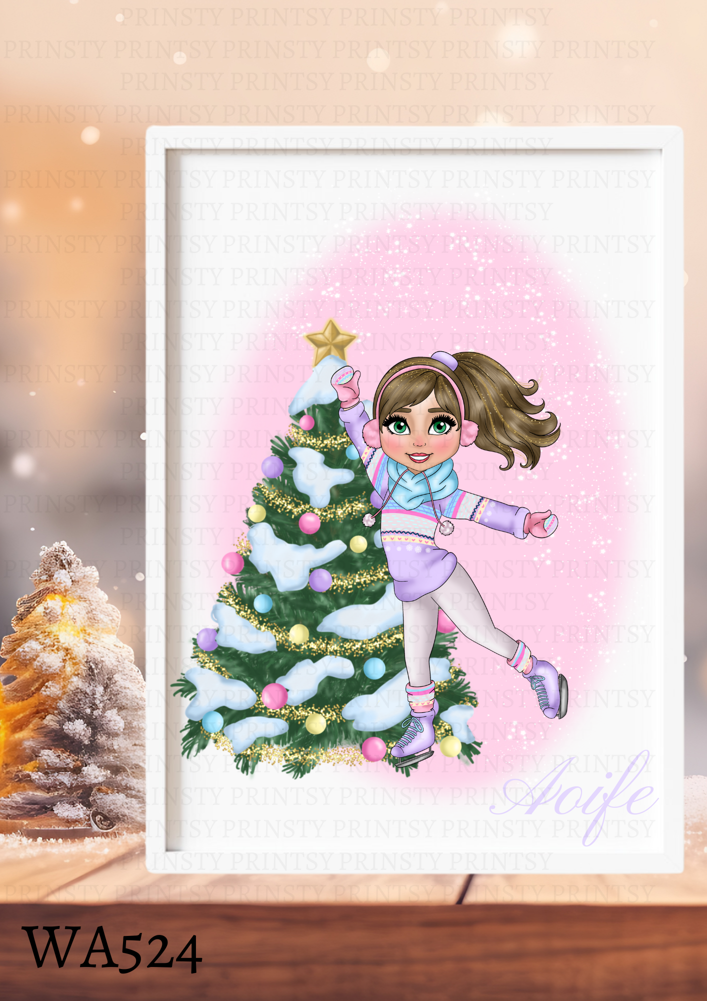 Ice Skating Dolly Wall Art