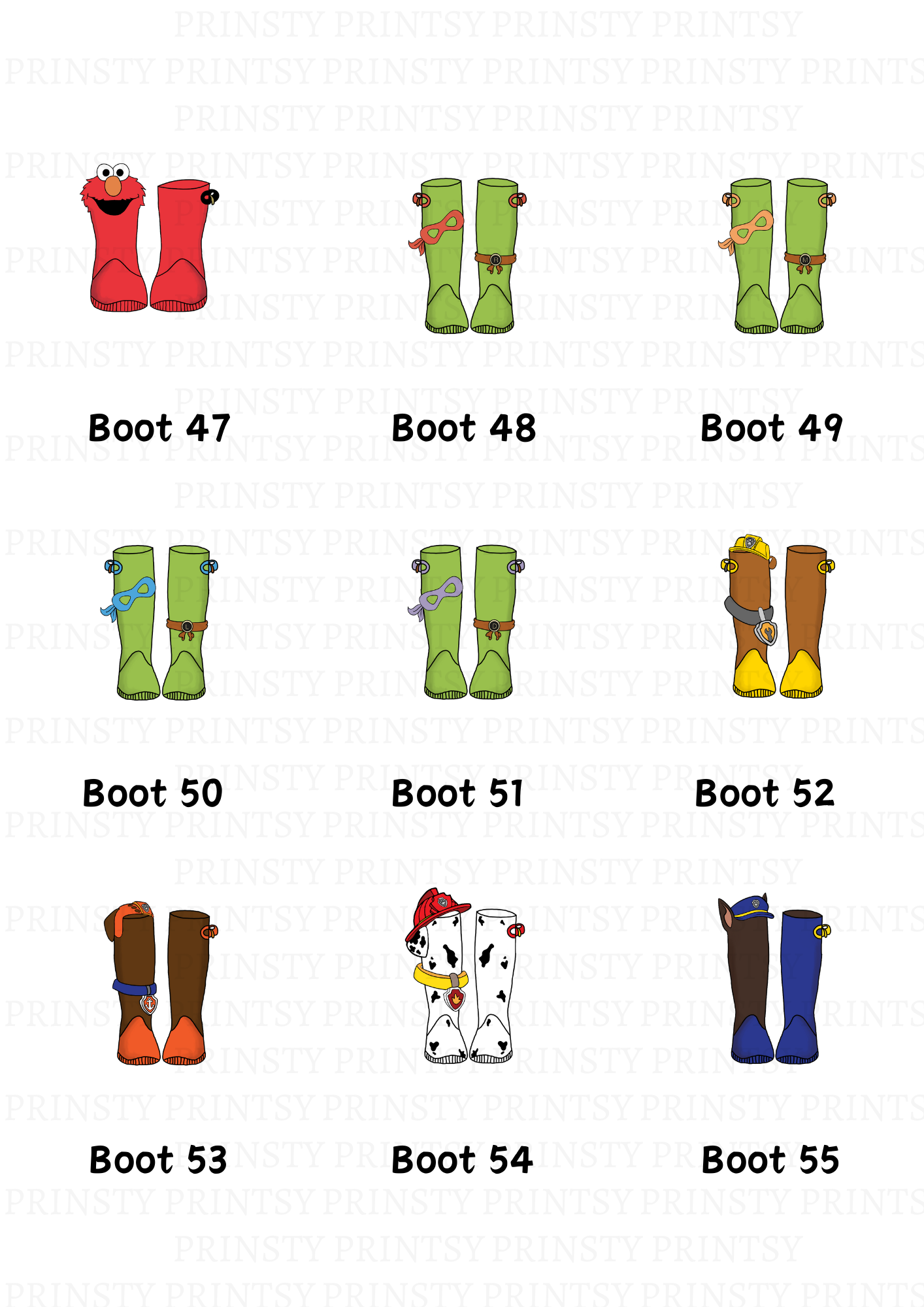 Family Boot Wall Art