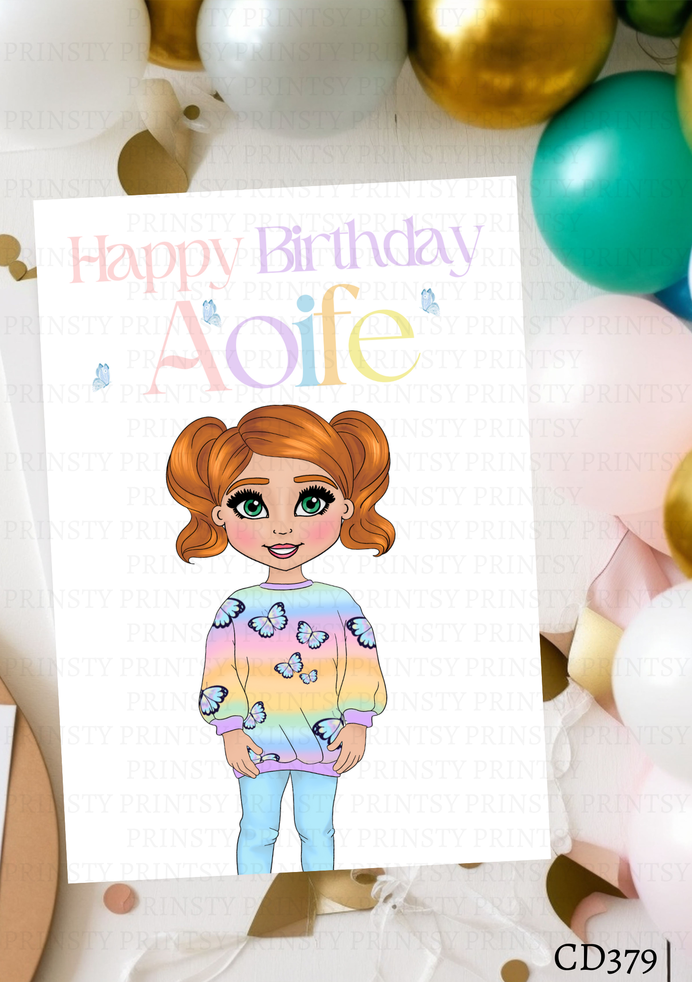 Butterfly Dolly Celebration Card