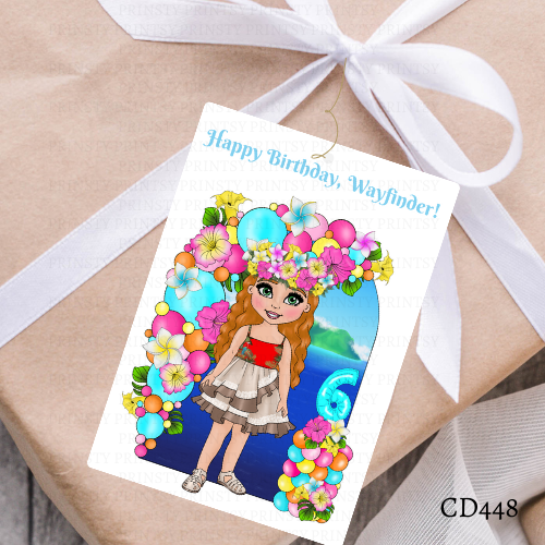 Polynesian Dolly Bunting Gift Label