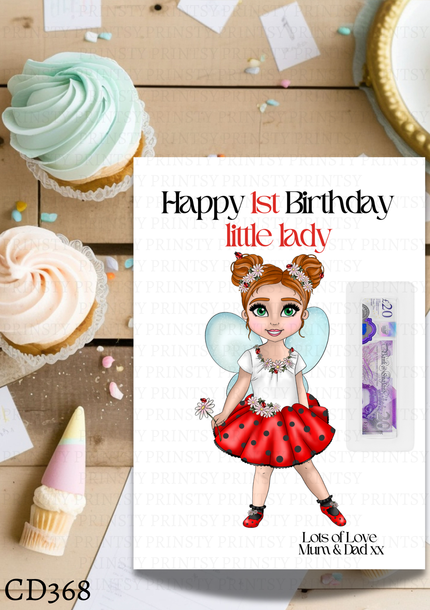Little Ladybird Dolly Money Card