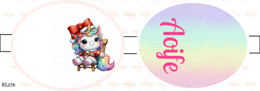 Christmas Unicorn Bow Loop