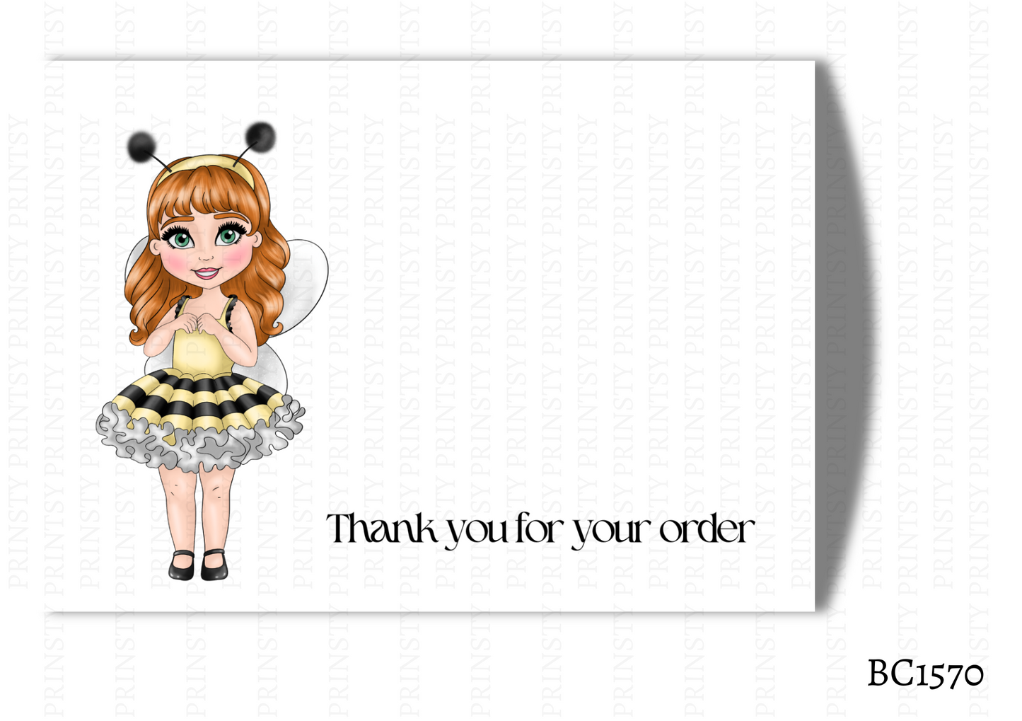 Little Honey Bee Dolly Bow Card