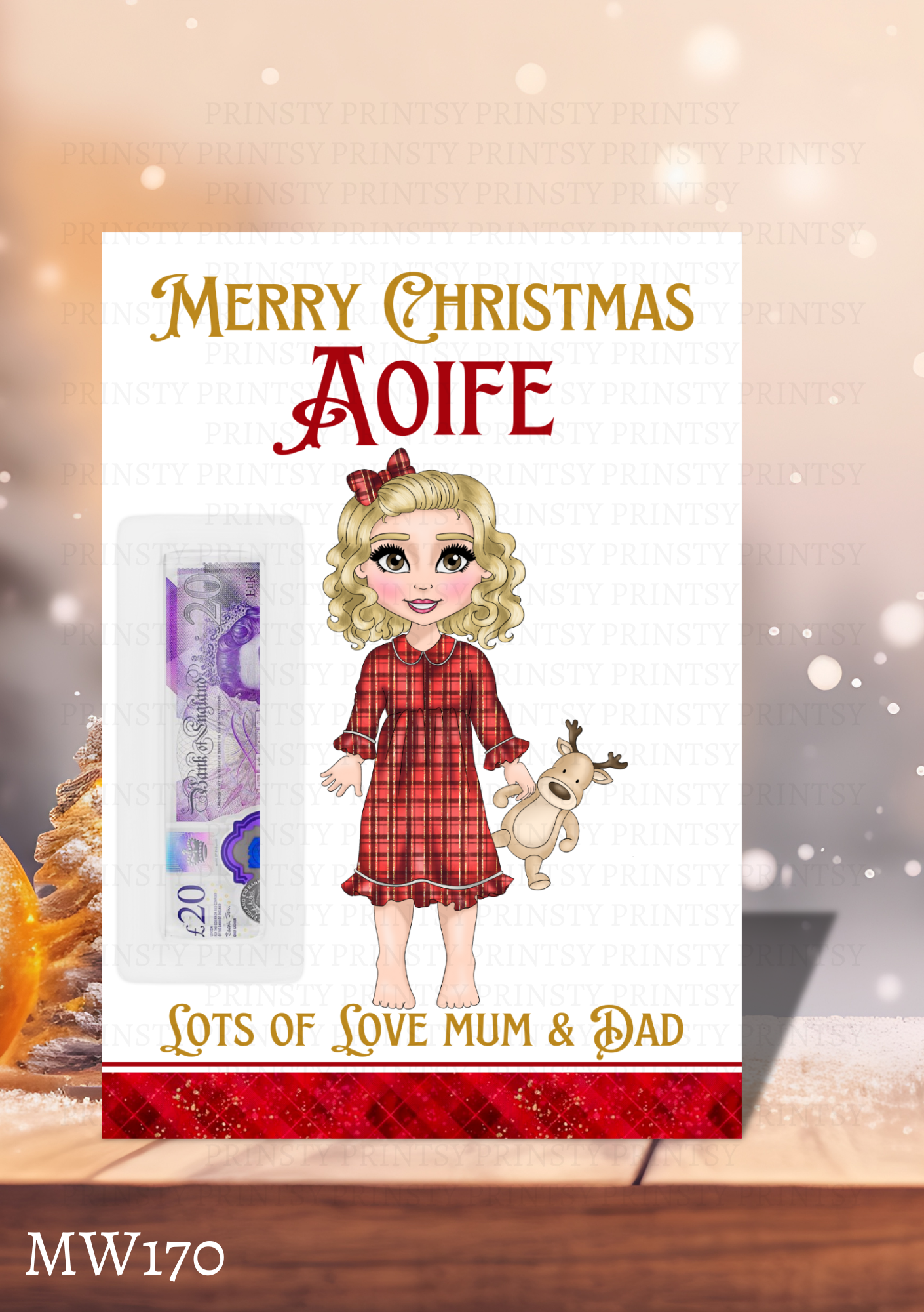 Christmas Dolly Money Card