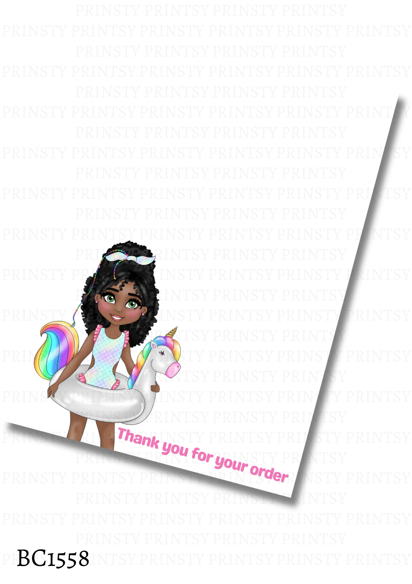Pool Party Dolly Bow Card