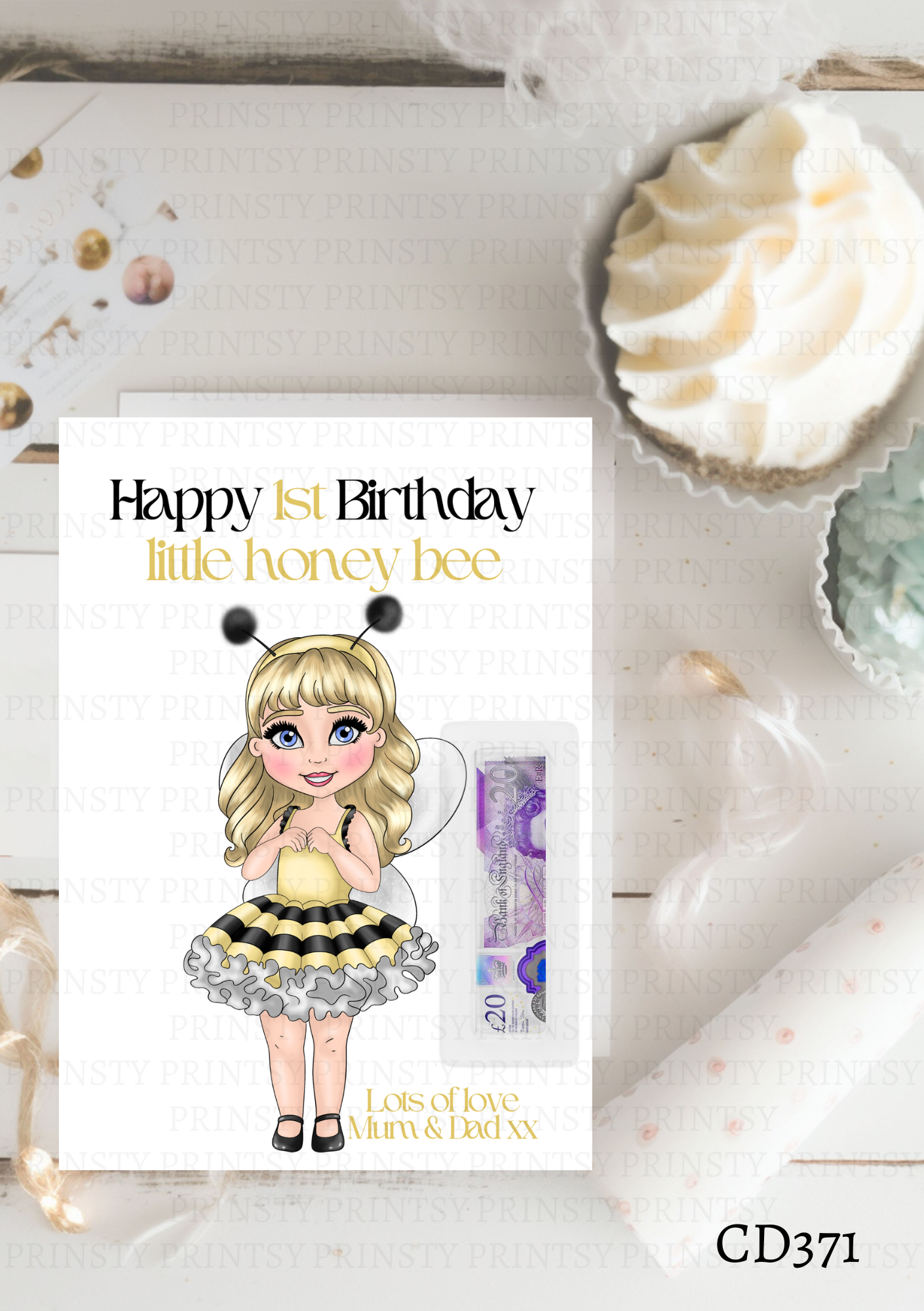 Little Honey Bee Dolly Money Card