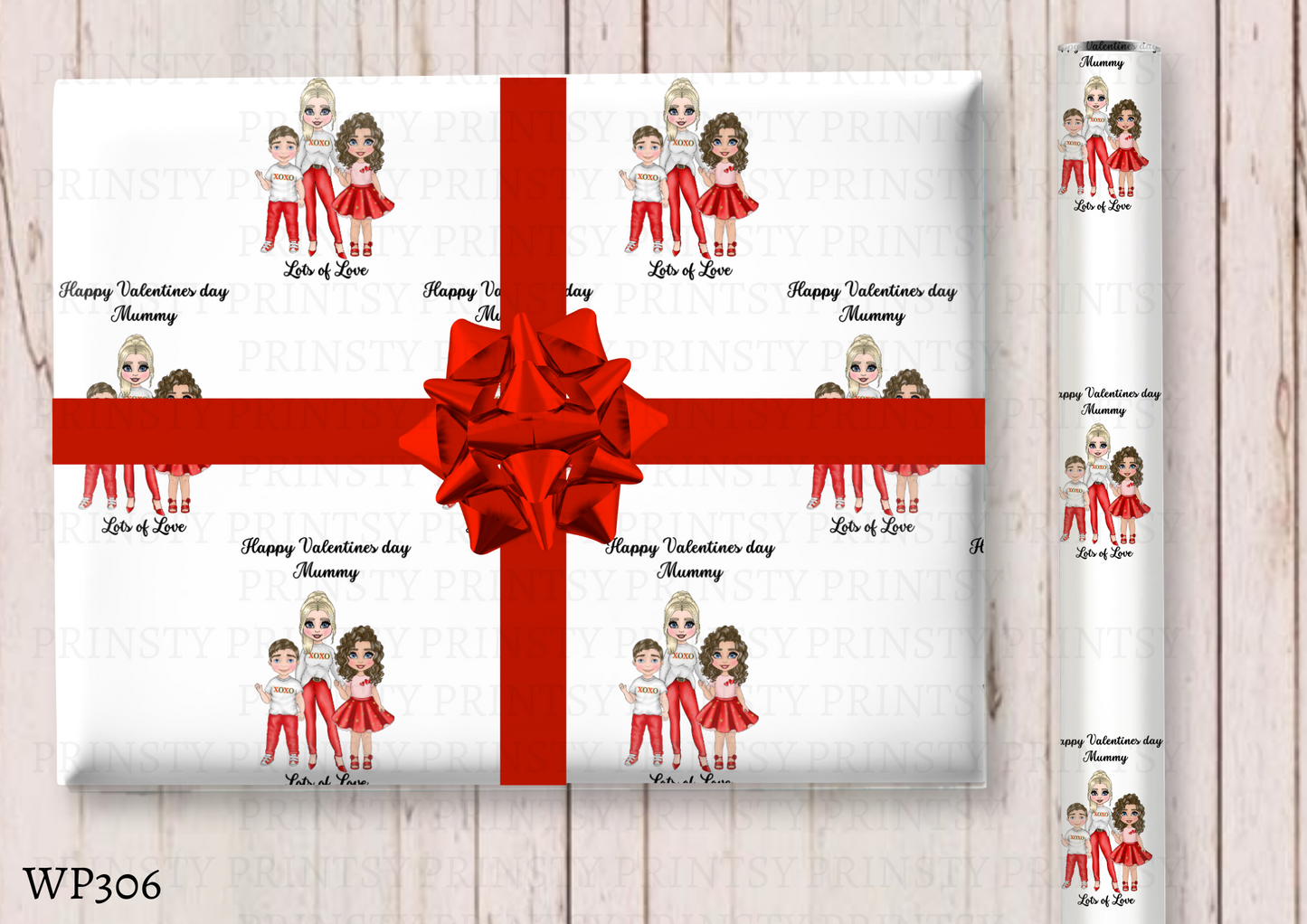 Dolly Valentines Wrapping paper