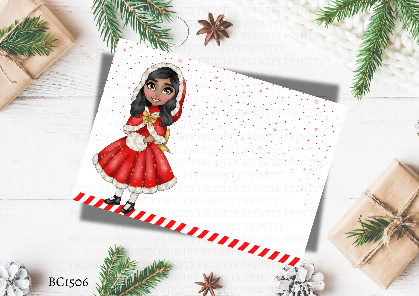 Christmas Dolly Bow Card