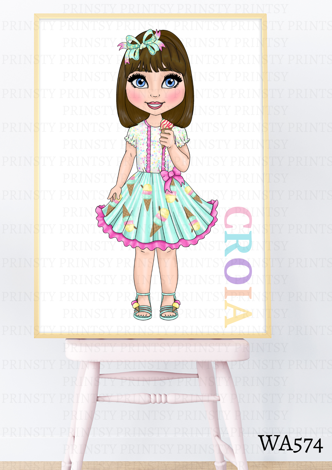 Ice Cream Dolly Wall Art