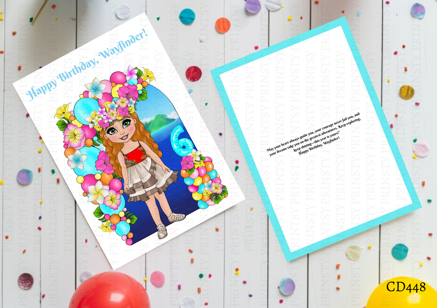 Polynesian Dolly Celebration Card