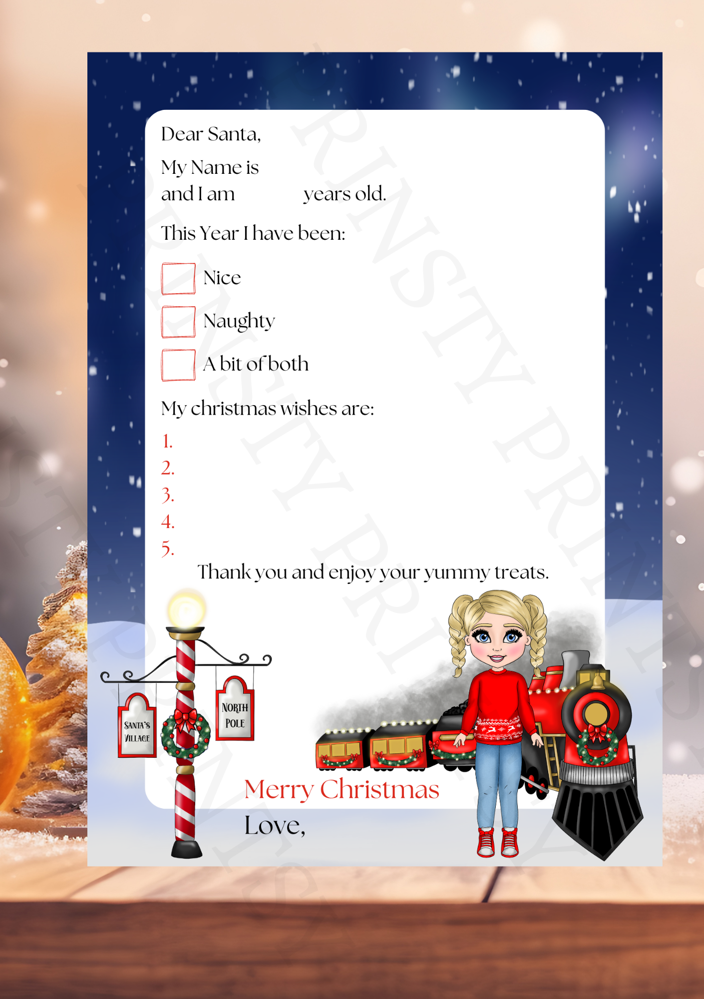 Dolly & Dude Wish List Letter