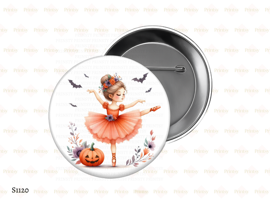 Cute Halloween Ballerina BowBitz/Badges