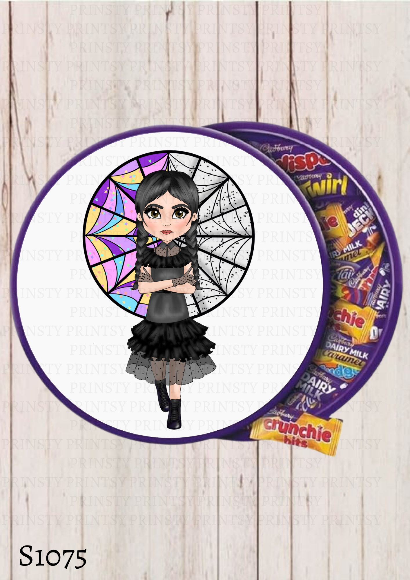 Spooky & Kooky Dolly Chocolate Tub Sticker