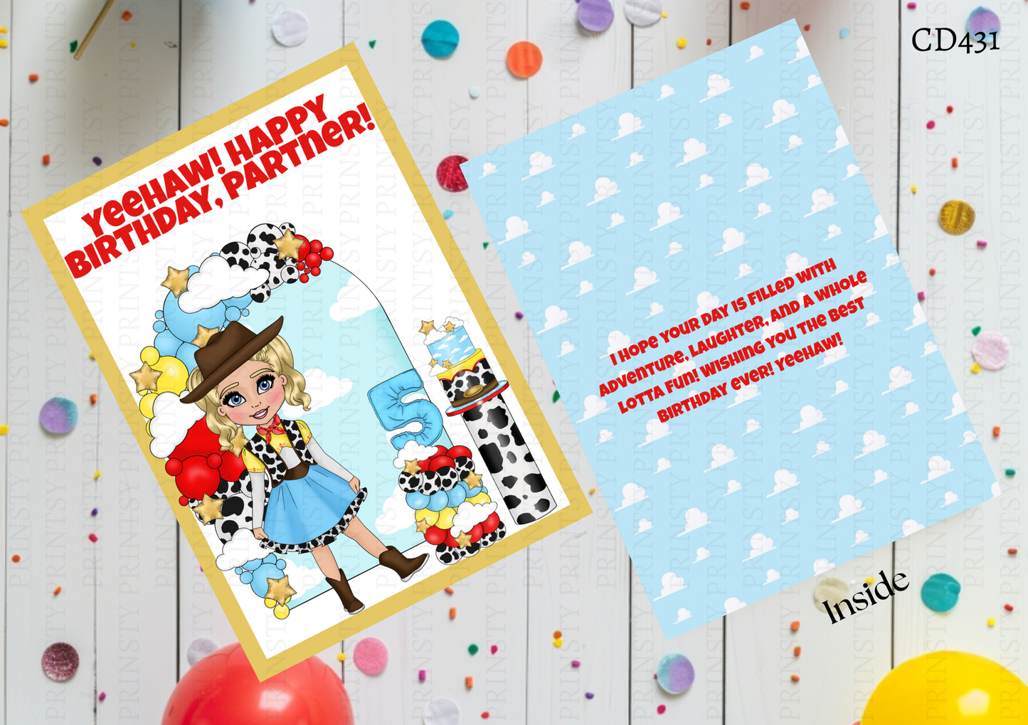 Toy Land Dolly Celebration Card