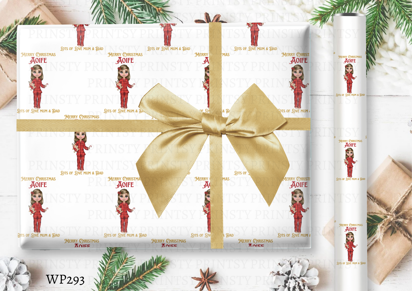 Christmas Dolly Wrapping paper