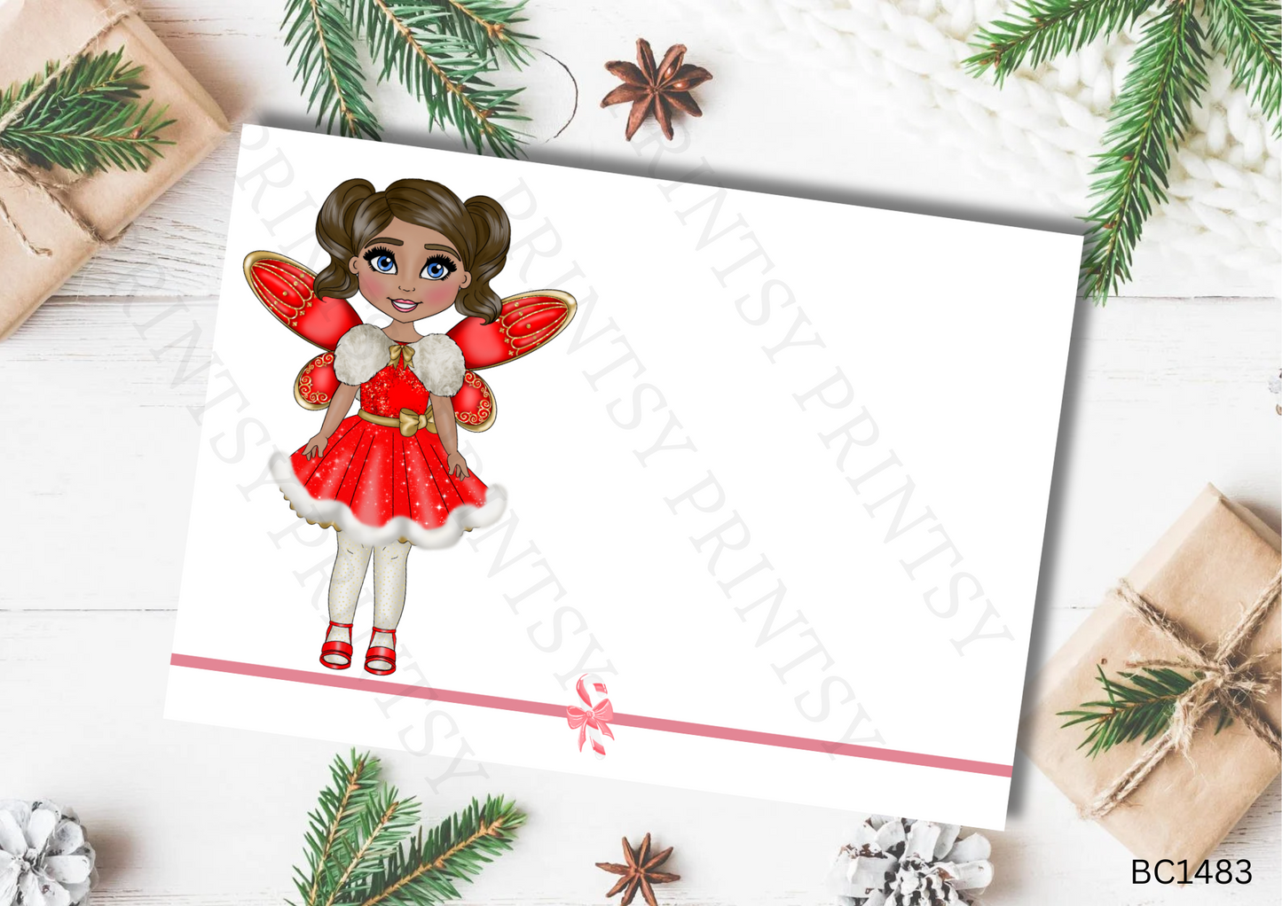 Christmas Fairy Bow Card