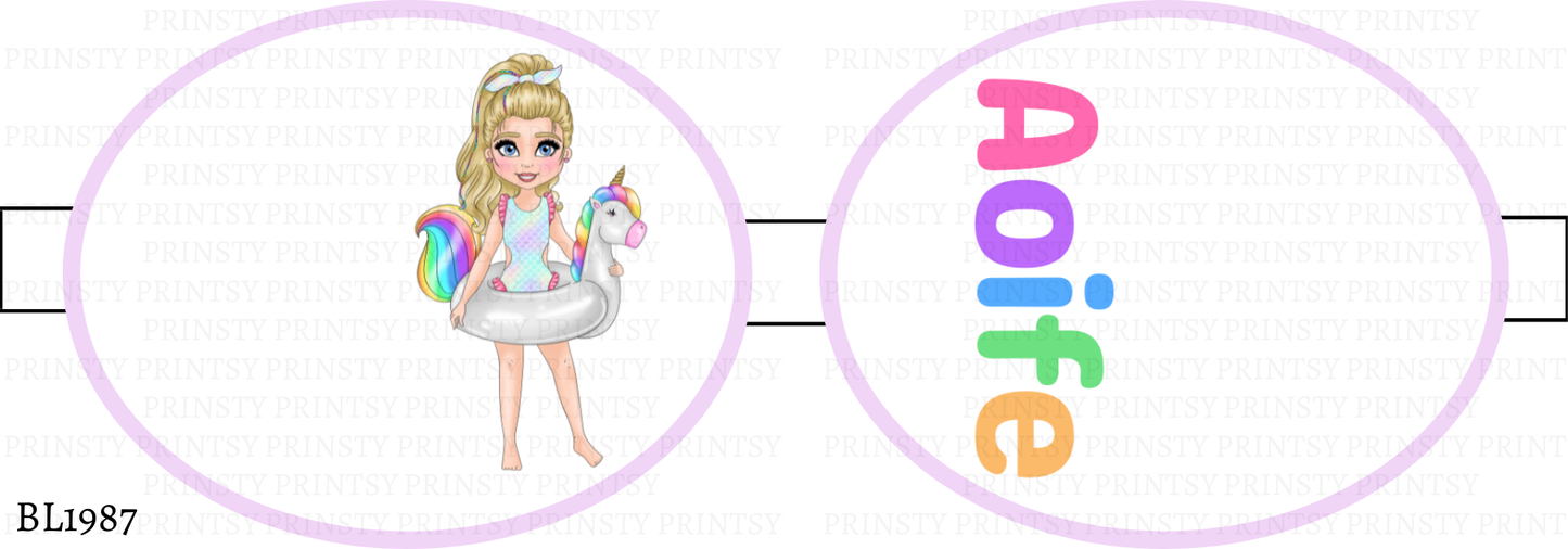Pool Party Dolly Bow Loop