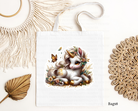 Autumn Unicorn Tote Bag